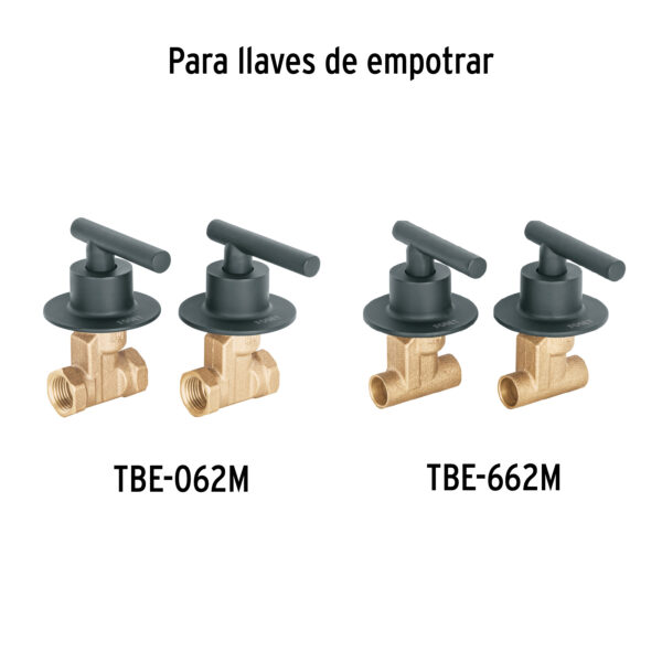 Juego de 2 manerales para regadera, palanca, negro, Tubig