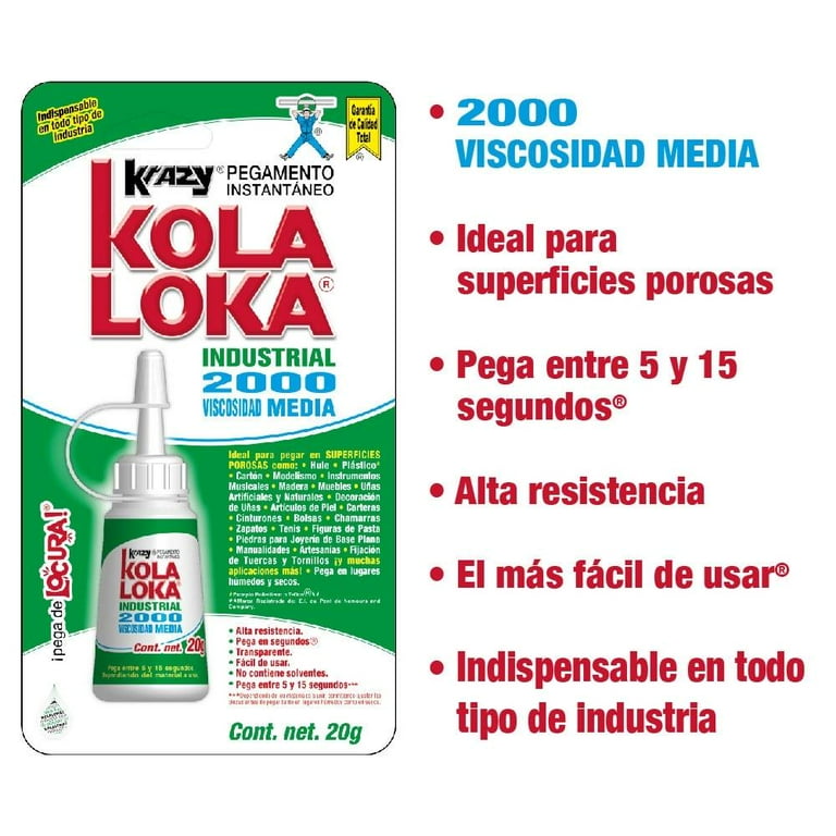 Pegamento Kola Loka Industrial 20grs Viscosidad Media 2000
