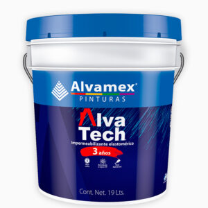 Cubeta Alva Tech 3 años Blanco 19L Impermeabilizante