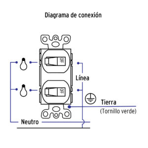 Interruptor duplex, linea Standard