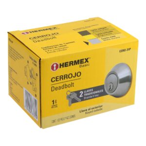 Cerrojo cromo mate llave mariposa Hermex