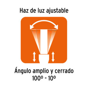 Linterna recargable de LED, aluminio, 180 lm