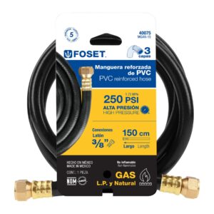 Manguera negra alta presion PVC 3/8