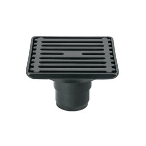 Resumidero acero inoxidable Negro Mate cuadrado 4x4"