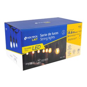 Serie de 24 luces de LED vi tage para exterior de 14.6m