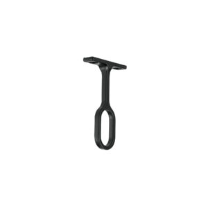 Soporte central para tubo ovalado de closet Negro Mate