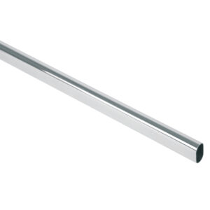 Tubo ovalado cromado para closet de 3m dimetro 1"