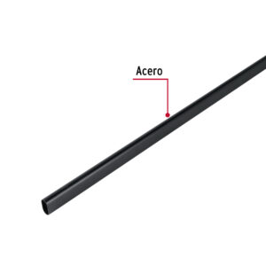 Tubo ovalado cromado para closet de 3m dimetro 1" Negro Mate