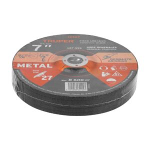 Disco para desbaste de metal, tipo 27, diametro 7