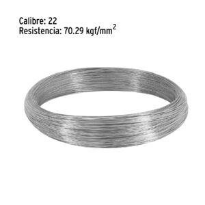 Alambre galvanizado, calibre 22