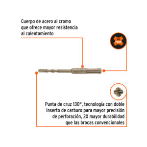 Broca SDS Plus 1/4 x 4"