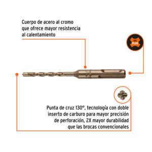 Broca SDS Plus 3/16 x 4"