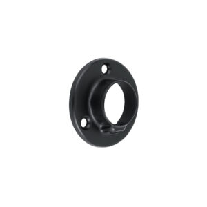 Brida color Negro Mate para tubo redondo de closet de 1"