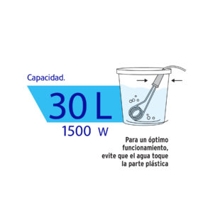 Calentador de inmersion agua #8 de 1500w 30L Volteck