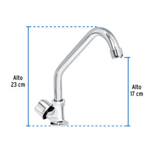 Llave individual cuello corto para Fregadero