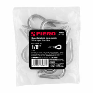 Guardacabo galvanizado 1/8