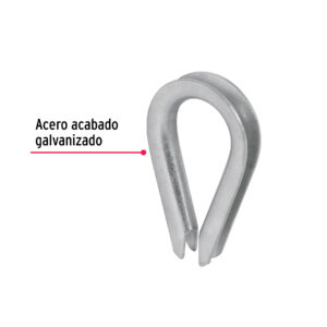 Guardacabo galvanizado 1/8"