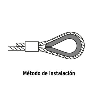 Guardacabo galvanizado 1/8