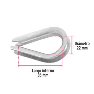 Guardacabo galvanizado 3/16