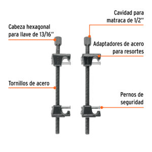 Juego de opresores para resorte de amortiguador 2 piezas