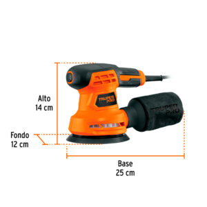 Lijadora roto orbital 5', 260 W, TRUPER PRO