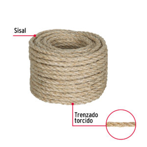 Cuerda Piola de Sisal de 6mm x 15m Natural