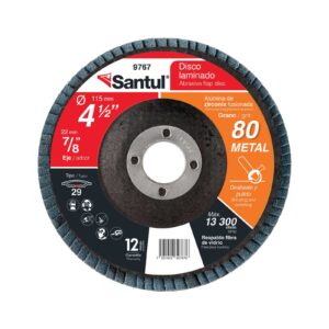 Disco Laminado Grano 80 de 4-1/2" Centro 7/8"