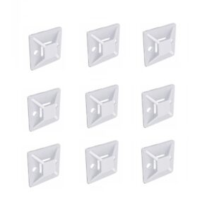 Pack 100 Piezas de Base Autoadherible para cinchos 3x3cm