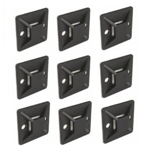 Pack 100 Piezas de Base Autoadherible para cinchos 3x3cm Negros