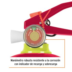 Extintor recargable portatil 1kg polvo tipo ABC Truper