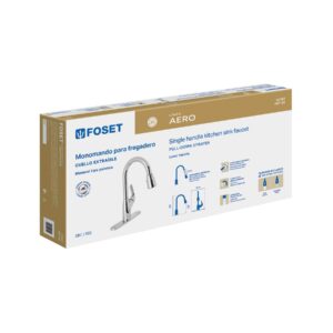 Mezcladora Monomando fregadero cromo nariz retractil