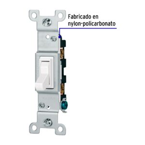Interruptor vertical de palanca, Standard, blanco, Volteck