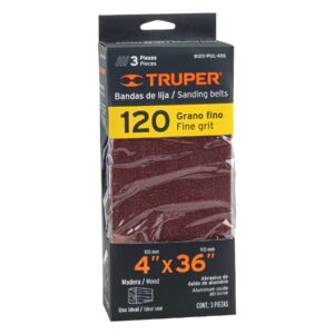 Bandas grano 120, para lijadora PUL 4x6, caja con 3 pzas