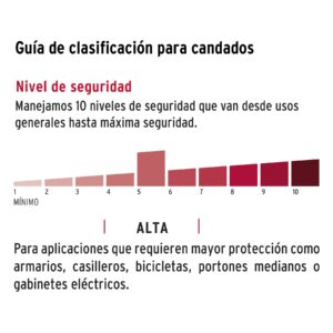 Candado de hierro con coraza, 40mm, llave anti-ganzua