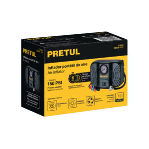 Inflador Compresor de aire llantas para auto 12v Pretul