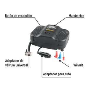 Inflador Compresor de aire llantas para auto 12v Pretul