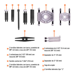 Juego extractor de baleros y poleas de 13 piezas