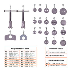 Juego de opresores para piston de frenos, cambio de balatas