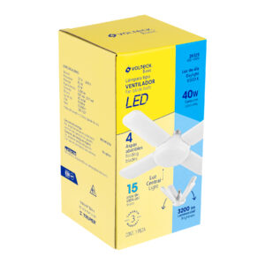 Lampara de LED 40w tipo ventilador con 4 aspas ajustables