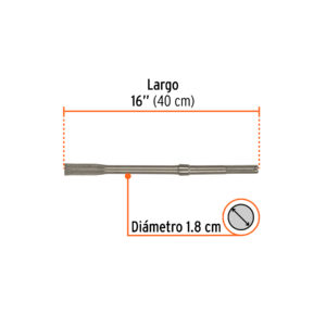 Cincel plano SDS max 16" X 1"