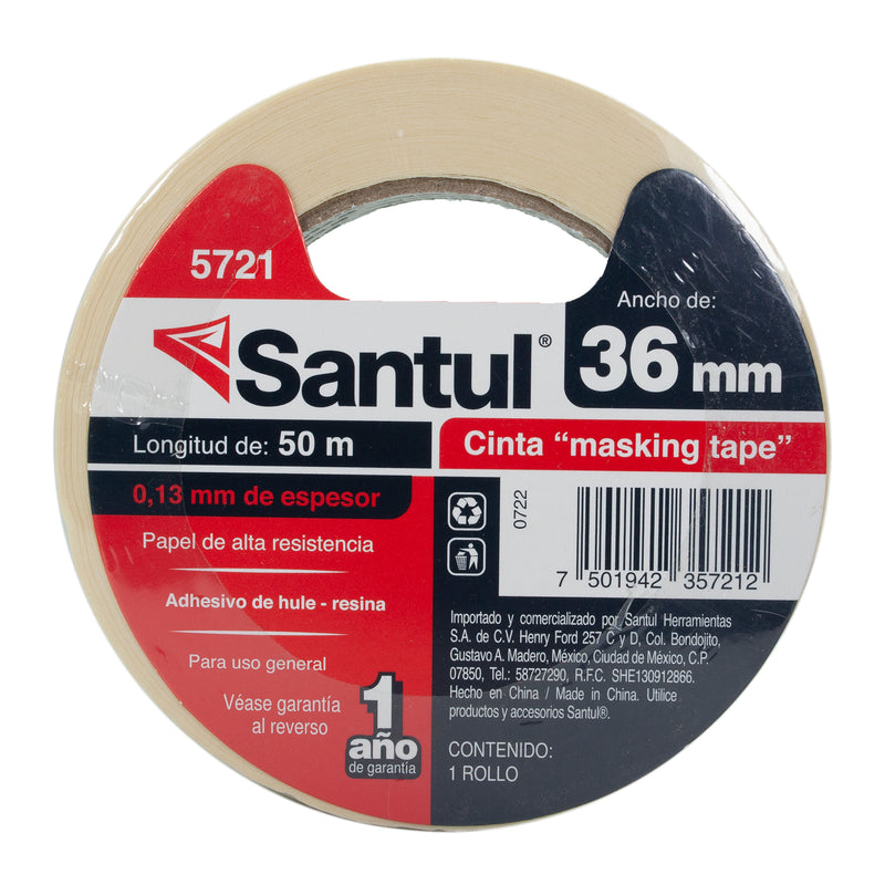 Cinta masking tape 1-1/2" de 50m