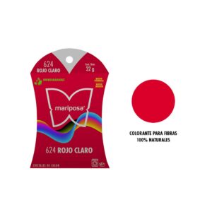 Colorante para Ropa Rojo Claro Mariposa 624