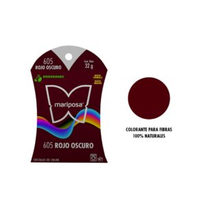Colorante para Ropa Rojo Obscuro Mariposa 605