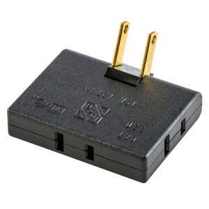 Multicontacto triple tipo bisagra plano Negro iusa