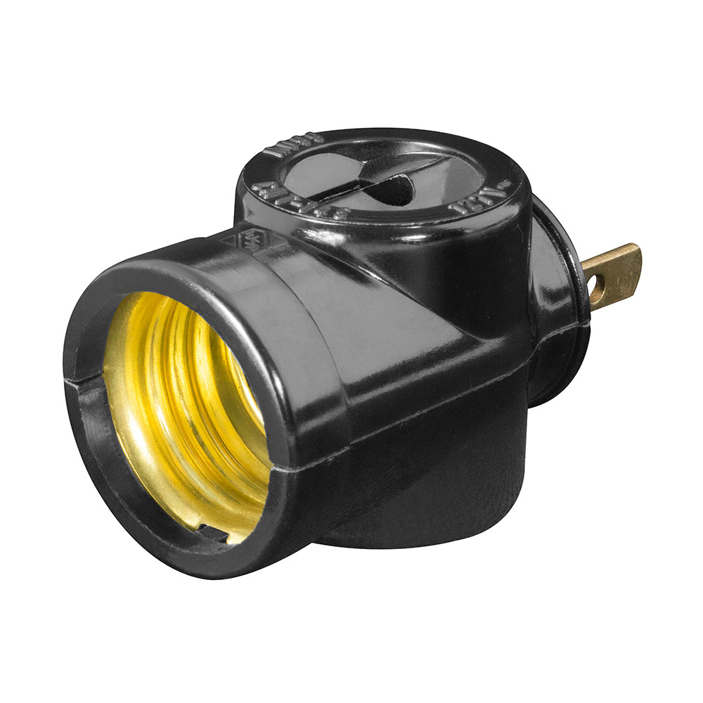 Portalampara socket con Contacto de clavija Negro iusa