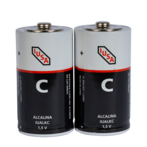 Paquete de 2 Piezas de Pila Alcalina Tipo C iusa