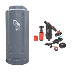 Tinaco Tricapa Vertical Gris con Accesorios de 800L iusa