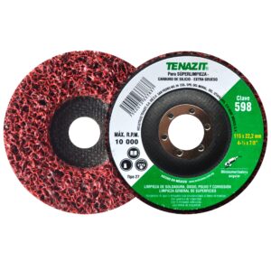 Disco de fibra limpieza Pintura Oxido Extra grueso de 4-1/2"