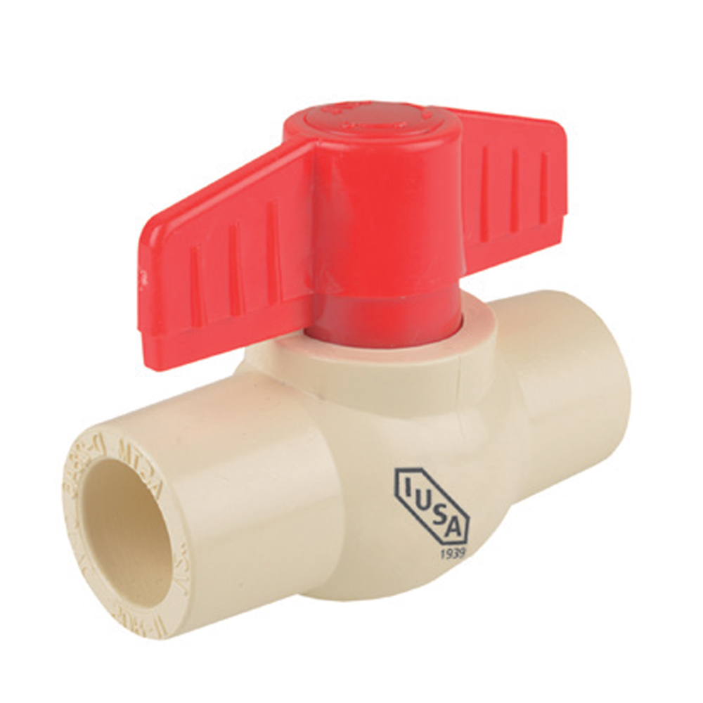 Valvula de Paso Esfera Bola de CPVC de 1/2"