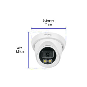 Camara Tipo Domo de 5MP Con Microfono Para Exterior Volteck